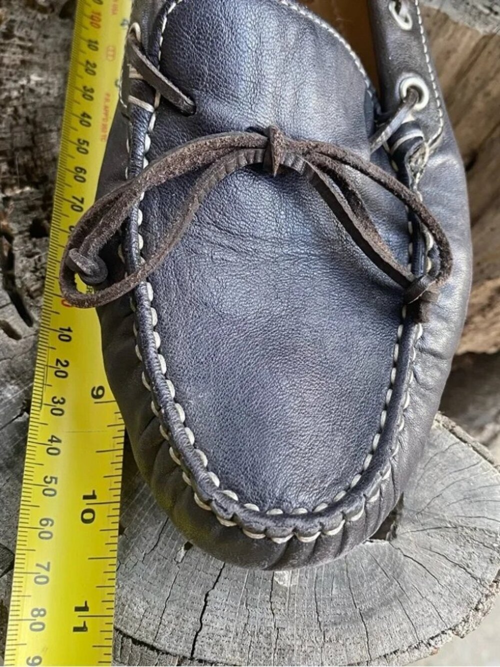 Ecco gray brown leather loafers, driving shoes, moccasins, boat shoes EU41 =US10 - Picture 6 of 8